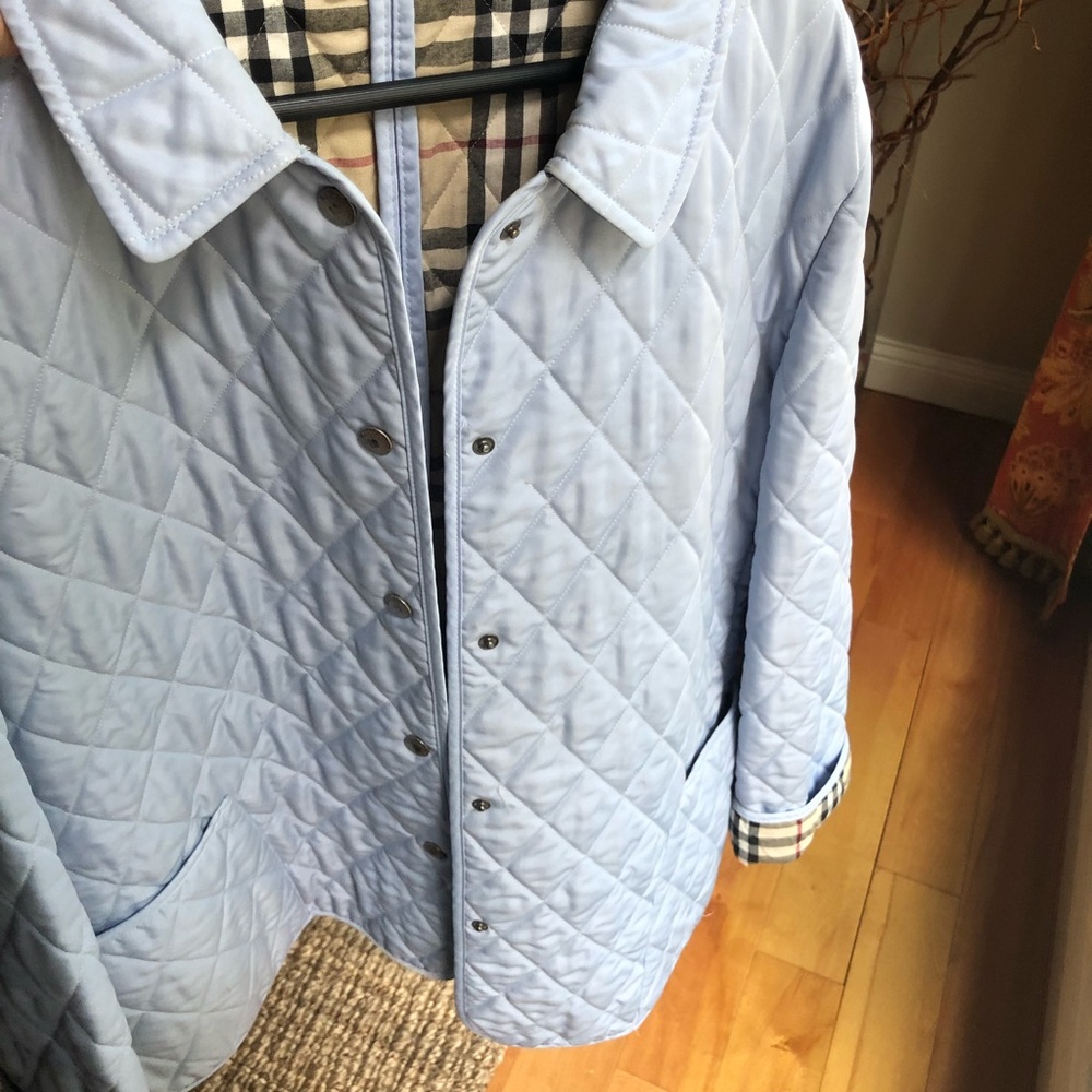 Burberry Light Blue Quilted Jacket - Picture 7 of 11